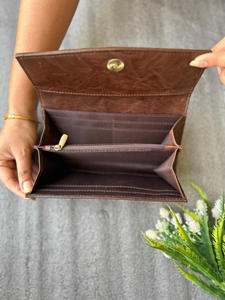 Thời Trang Tay Công Cụ Da Của Phụ Nữ Dài Ví Chất Lượng Cao Ly Hợp Ví Thẻ Chính Hãng Da Đa-Thẻ Của Phụ Nữ Đồng Xu Ví - Product Image 6