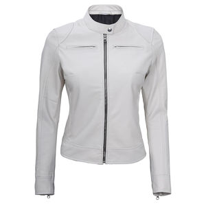 New Arrival Breathable Women's Winter Windproof Leather <b>Jacket</b> with Custom Logo Knitted OEM Processing Low Price Sustainable - Product Image 1