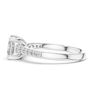 แหวนเพชรทรงปรินเซสคัท 0.24 กะรัต ความสะอาดระดับ VVS-VS สี EF ทอง 18KT, 14KT, 10KT และเงิน 925  ทองชมพู, ทองเหลือง, ทองขาว - Product Image 4