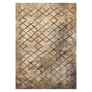 <b>RUGS</b> DEPOT LXDP-0826 Wholesale Beige Brown Modern Vintage Digital Printed Machine Washable Chenille Area <b>Rug</b> <b>Non</b> <b>Slip</b> - Product Image 1
