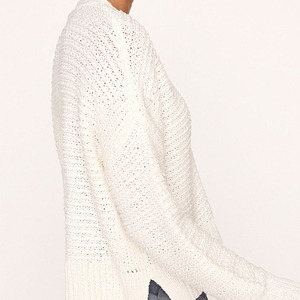 Suéter de Punto de Color Sólido, Manga Larga, Cuello en V, Abotonado, de Alta Calidad, Transpirable, Tipo Cárdigan - Product Image 2