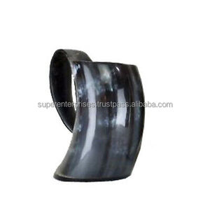 Antique Colored Horn Mug Best Indoor Decor Unique Material Design With Natural Colored Highly Design Drinking Mug - Product Image 2