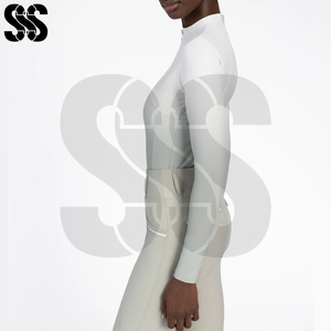 Chemises de base pour l'équitation pour femmes Respirantes Légères Mélange de polyester/spandex Absorbant la transpiration Haute qualité Équestre - Product Image 3