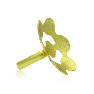 Vintage Fashionable Brass Gold Plated <b>Ring</b> Stylish Statement Jewelry with Inlay for Gift Gemstone <b>Rings</b> - Product Image 2