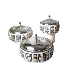 Marmite en bois avec couvercle à double paroi, forme ronde, design luxueux, casserole, vente chaude, nouveau réchaud alimentaire en métal - Product Image 6