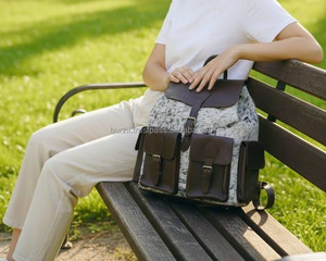 Sac à dos en cuir pleine fleur personnalisé de qualité supérieure, sacoche de voyage pour ordinateur portable en cuir de vachette véritable, fournisseur et fabricant en gros LHBP-0044 - Product Image 5