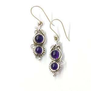 Boucles d'oreilles pendantes en améthyste à la mode, 4,6 grammes - Product Image 1