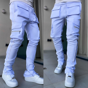 Top Ranking <b>Women's</b> Flat Reflective Stripe Cargo Pants Jogger Streetwear Multi Pockets LOGO Gym Moisture Wicking Breathable - Product Image 2