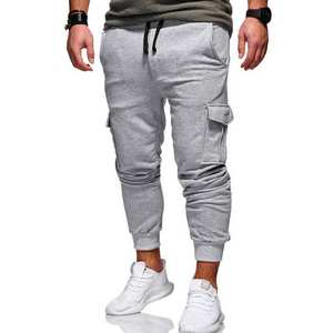 Pantalones de chándal de cintura alta de punto doble tamaño personalizado con cierre elástico - Product Image 4