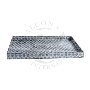 Design moderne Qualité standard Plateau de service en incrustation d'os Plateau de service à thé sûr Nesting Conception adorable à prix compétitif - Product Image 2