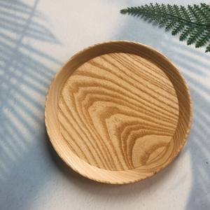 Assiette en bois naturel vente en gros assiette en bois faite à la main assiette Design élégant pour les événements, mariage, hôtel, décoration de Restaurant - Product Image 4