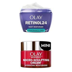Crème hydratante pour le visage Olay Retinol 24 (1,7 oz) + Crème micro-sculptante (0,5 oz) - Product Image 1