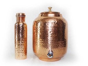 Wholesale Copper Dispensers with Intricate Handcrafted Designs for <b>Vintage</b> Style Kitchens and Rustic Beverage - Product Image 6