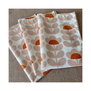 Serviettes de thé en coton 100% personnalisées, brodées, 50x75cm, motif abstrait de golf corail, 120GSM, recyclables, qualité d'exportation OEM - Product Image 3