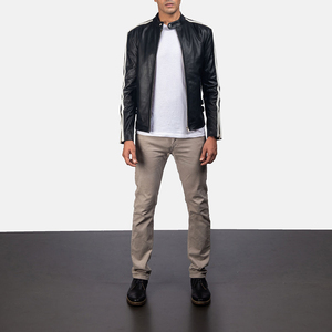 Chaqueta de Cuero para Hombre de Invierno con Cuello Alto, Colores Personalizados, Alta Calidad, Impermeable y Ecológica, Cierre de Cremallera - Product Image 5