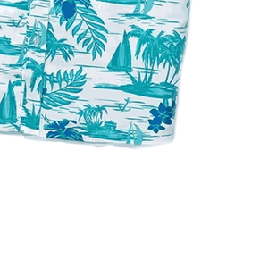 Venta al por mayor OEM patrón personalizado logotipo 100% algodón camisas hawaianas para hombre transpirable verano playa desgaste botón diseño hilo teñido Terry - Product Image 3