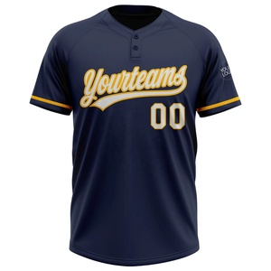 Camiseta de Softbol Profesional Blanca y Azul Marino, Ropa Deportiva Ligera, Ribete de Contraste en las Mangas, Personalización por Transferencia Térmica, Marca Privada - Product Image 3
