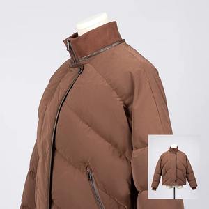 Chaquetas acolchadas de invierno de lujo para mujer 90% abrigo de ganso blanco cuello con capucha tela de lona ligera bolsillo ropa de mujer - Product Image 1