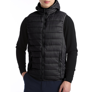 Veste matelassée sans manches avec logo personnalisé OEM pour hommes Gilets d'hiver chauds avec rembourrage en duvet Veste matelassée coupe-vent pour hommes - Product Image 1