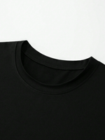 Vente en gros T-shirt uni à manches longues surdimensionné pas cher 100% coton avec impression DTG et logo personnalisé