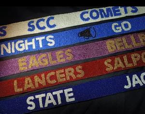 Correa para bolso con cuentas de níquel Multi Star en relieve, personalizada con cuentas de semillas de oro blanco estilo indio, accesorios con logotipo personalizado HUSSAIN CRAFTS - Product Image 2