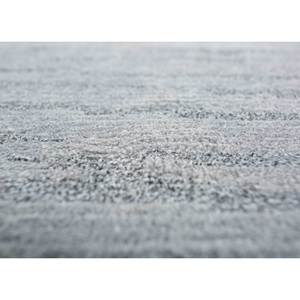 Tapis en polyester gris et noir noué à la main Sipl-01, grand format, rectangulaire, à rayures, pour la maison, le salon, le couloir, viscose - Product Image 3