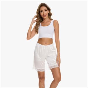 Custom <b>Silk</b> Satin Pajama Shorts <b>Pants</b> Ladies Soft Silky Lace Sleep Underpants Night Sleepwear Luxury Breathable Sexy Home Wear - Product Image 3