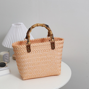 Bolso Tote de Gran Capacidad, Moderno y Portátil, Bolso de Paja, Bolso de Playa de Crochet y Macramé, Directo del Proveedor Indio - Product Image 2
