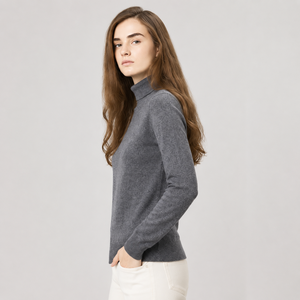 Suéter <span class=keywords><strong>Navideño</strong></span> Personalizado para <span class=keywords><strong>Mujer</strong></span>, <span class=keywords><strong>Cuello</strong></span> <span class=keywords><strong>Alto</strong></span>, Ajustado, de Cachemira - Product Image 4