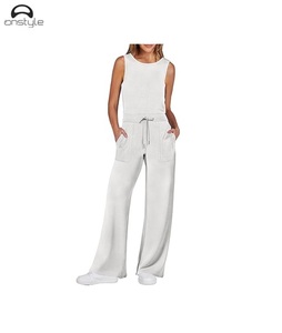 Haute qualité femmes sweats à capuche survêtement coton haut court avec poches pantalon 2 pièces ensemble survêtement de sport onstyle - Product Image 4