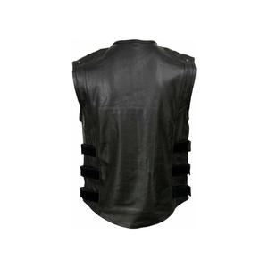 Chaleco de cuero de moto con logotipo personalizado para uso en exteriores - Product Image 2