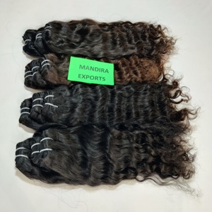 Machine naturelle vierge non traitée Double trame ondulée aucune perte Style de cheveux cambodgiens directement des extensions de cheveux humains de Temple - Product Image 6