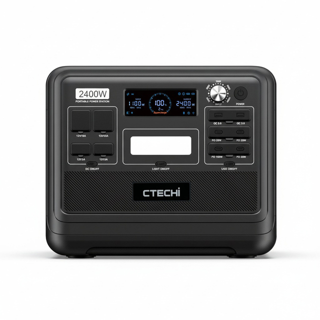 New Design Backup 2400W Portable Power Station Built in 2048Wh LiFePO4 Lithium Battery Pack Expandable Solar Generator