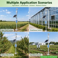 Station météo agricole intelligente tout-en-un, alimentée par énergie solaire, moniteur de micro-climat agricole, station météo ultrasonique PV SDI-12 RS485