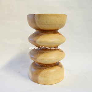 Tabouret rond en bois de suar fait à la main, tabouret décoratif en bois de suar, bois naturel massif pour la décoration de la maison - Product Image 6