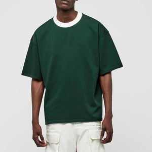 T-shirts 100% coton de haute qualité personnalisés en gros d'usine Logo personnalisé t-shirt vierge surdimensionné pour hommes t-shirts grande taille - Product Image 4