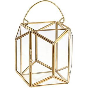 Linterna de Vela decorativa de Metal con acabado dorado de alta calidad con forma geométrica para decoración de Navidad interior - Product Image 5