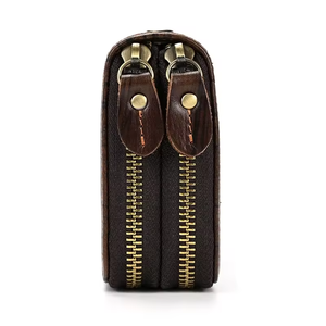 Cartera Larga de Cuero para Hombre, Cartera de Cuero Genuino con Doble Cremallera, Doble Capa de Cuero de Alta Calidad 2026 - Product Image 4