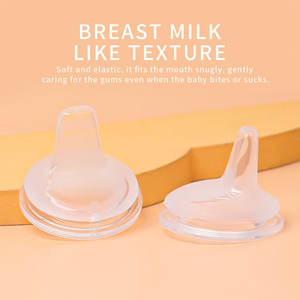 Empêcher les coliques et anti-étouffement Sucette à large bouche Bouteille de lait en silicone de qualité alimentaire avec mamelon pour bébé sans BPA - Product Image 6