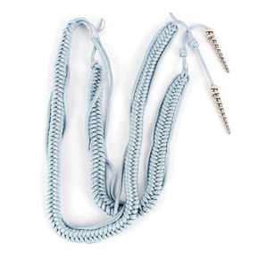 Custom Ceremonial Aiguillettes for US Uniforms <b>Braided</b> Design with Bullion Wire Metallic Silk Threads Custom Logo & Colors - Product Image 1