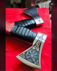 ขวานเหล็กดามัสกัสสำหรับตั้งแคมป์และล่าสัตว์กำหนดได้เองเกรดอุตสาหกรรม - Product Image 5