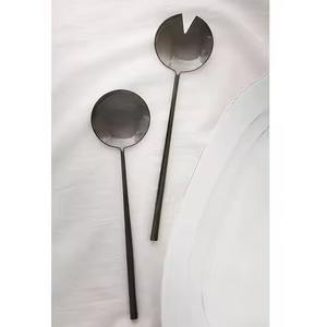 Ensemble de couverts en acier inoxydable pour salade, fourchette et cuillère, durable, poli, écologique, passe au lave-vaisselle, vaisselle de cuisine pour la maison et les restaurants - Product Image 4