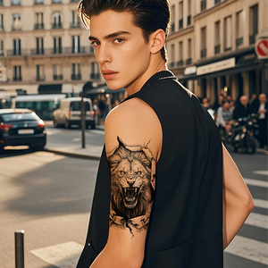 Nuevo diseño de moda mano brazo impermeable divertido tatuajes temporales para hombres y mujeres - Product Image 1