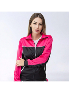 Chándal de 2 piezas para mujer, chaqueta de pista completa a la moda y pantalones de chándal para correr, mono, chándales ajustados para mujer - Product Image 3