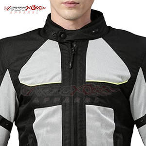 Veste d'équitation en Cordura avec doublure intérieure douce et coque en polyester pour hommes Veste de moto robuste pour motards - Product Image 6
