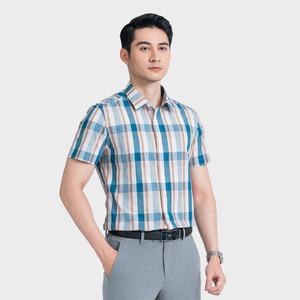 Aristino <b>Men's</b> Slim Fit <b>Short</b>-<b>Sleeve</b> Anti-Wrinkle Print Bamboo Blend Casual <b>Shirt</b> High Quality Plus Size Quick Dry SALE ASS050AZ - Product Image 4