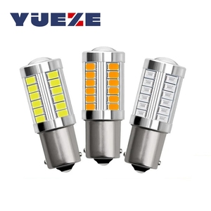 Ampoules LED pour voiture PY21W P21/5W 1156 Ba15s 1157 Bay15d, clignotants, 12V 33SMD 7000K blanc, feux de freinage, feux de recul, feux de stationnement - Product Image 1