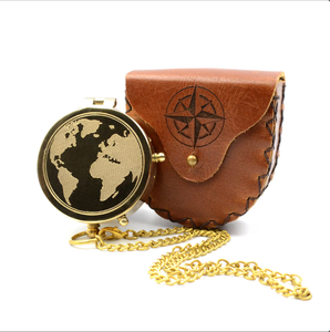 <b>Compass</b> with <b>Engraving</b> Including Leather case Anniversary Gift, Husband Gifts, Couples Gift, Christmas Gifts - Product Image 1