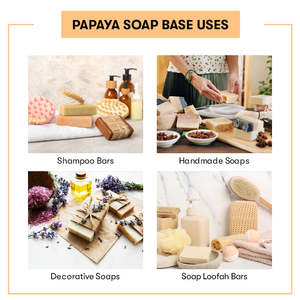 Handmade Green Tea Papaya Melt & Pour <b>Soap</b> Base Whitening Antiseptic Bath or Toilet <b>Soap</b> with Lemon Fragrance Milk Ingredient - Product Image 5
