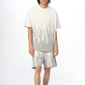 Custom <b>Men's</b> Summer Shorts Sets Breathable <b>Floral</b> Pattern Crew Neck Casual Short Sleeve <b>T</b> <b>Shirt</b> Solid Color Short Tracksuit - Product Image 4